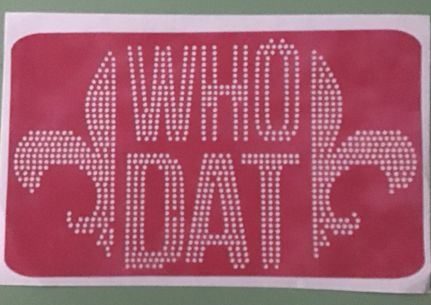Rhinestone Template Who Dat