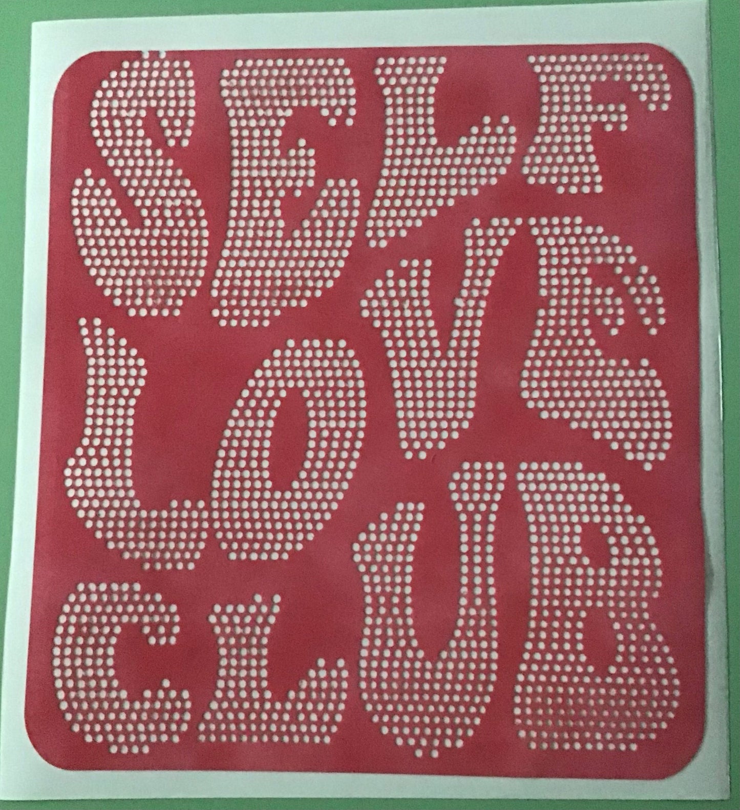 Rhinestone Template Self Love Club
