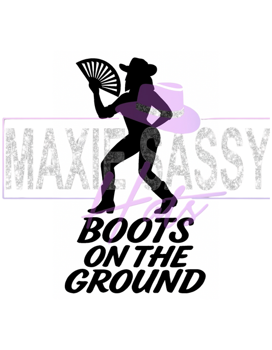 Ladies Boots on tha Ground