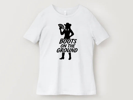 Ladies Boots on tha Ground