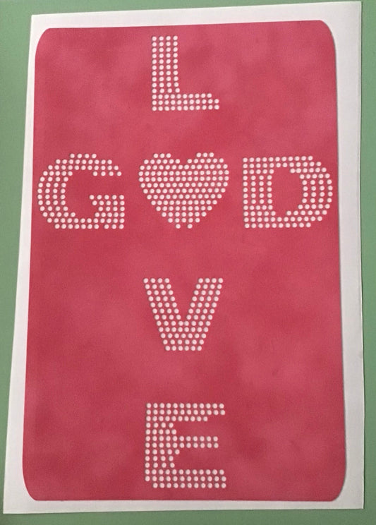 Rhinestone Templates Love God