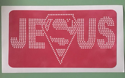 Rhinestone Templates Jesus Superhero